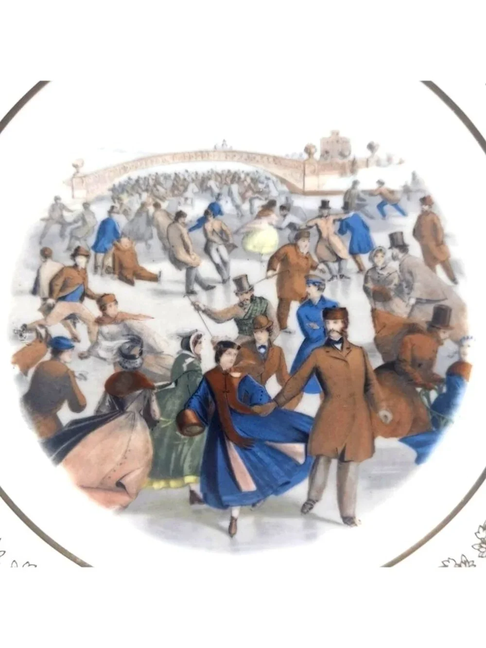 Wittnauer Collectors Guild Central Park Winter Plate 1862 Bone China England